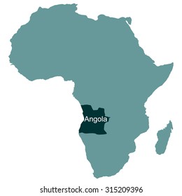 vector map of africa, Angola