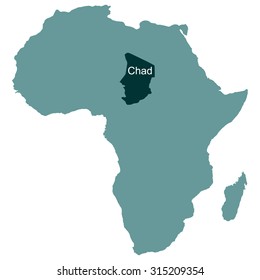 vector map of africa, Chad