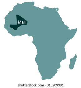 vector map of africa, Mali