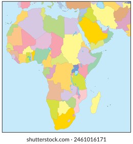 Vector map of africa. Political Africa Map