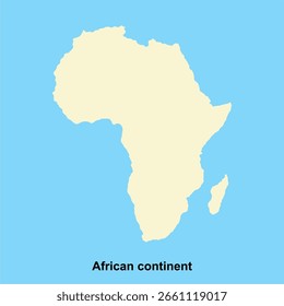 vector map of the African continent on a transparent background