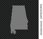 Vector map of the Alabama