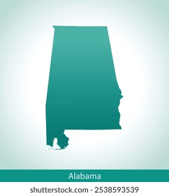 mapa vetorial do Alabama