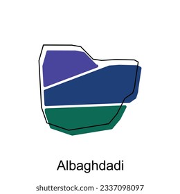 vector map of Albaghdadi colorful modern outline, High detailed vector illustration vector Design Template, suitable for your company