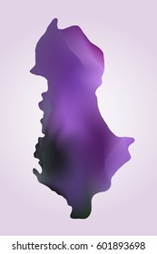 Vector map of Albania. Isolated illustration