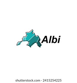 Vector Map of the Albi. Borders of for your infographic. Vector illustration design template