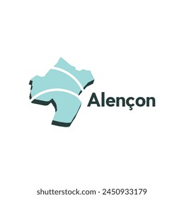 vector map of Alencon design, illustration design template on white background