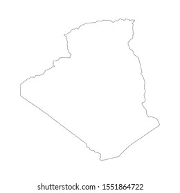 Vector map Algeria. Country and capital. Isolated vector Illustration. Outline. EPS 10 Illustration.