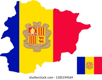 Vector Map Andorra Flag Isolated 260nw 1185194569 