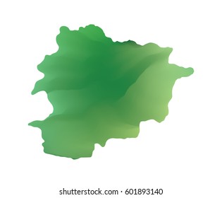 Vector map of Andorra. Isolated illustration