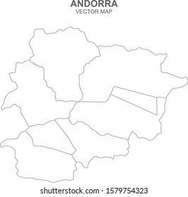 vector map of Andorra on white background
