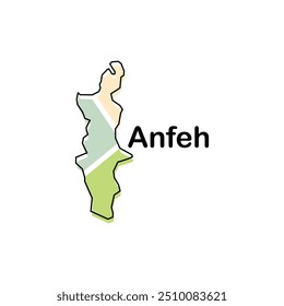 vector map of Anfeh modern outline, High detailed illustration vector Design Template, suitable for your company