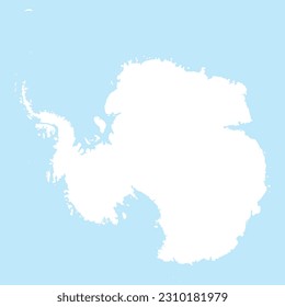 Vector map of Antarctica continent