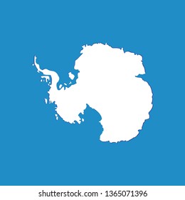 Vector map Antarctica, icon. Isolated vector Illustration.  EPS 10