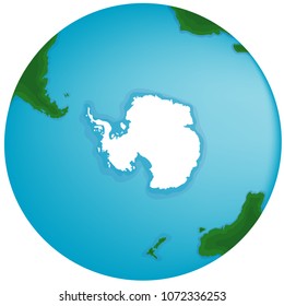 Vector map Antarctica. Isolated vector Illustration.  EPS 10