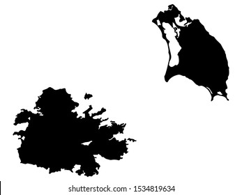 Vector map - Antigua and Barbuda