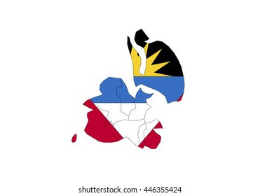 vector map - antigua Barbuda country
