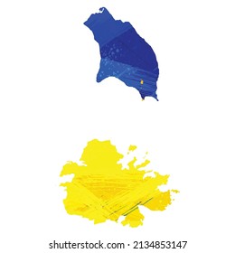 Vector map Antigua and Barbuda. Isolated vector Illustration. Black on White background. EPS 10 Illustration.