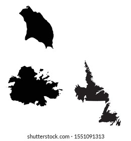 Vector map Antigua and Barbuda and St johns. Country and capital. Isolated vector Illustration. Black on White background. EPS 10 Illustration.