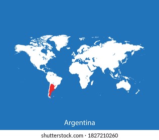 vector map of the Argentina 