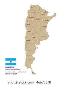 Vector map of Argentina