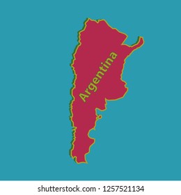 vector map of the Argentina. map design and Argentina. countries map.