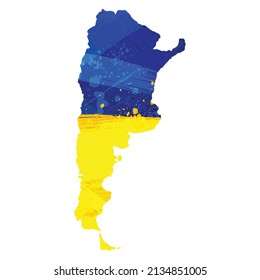 Vector map Argentina. Isolated vector Illustration. Black on White background. EPS 10 Illustration.