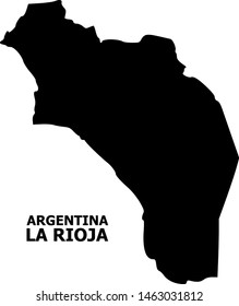 Vector Map of Argentina - La Rioja with caption. Map of Argentina - La Rioja is isolated on a white background. Simple flat geographic map.