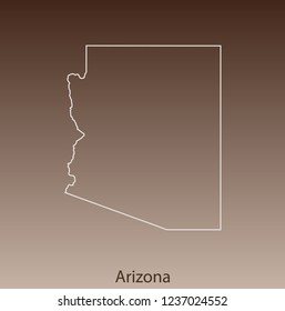 vector map of Arizona