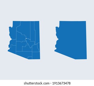 vector map of the Arizona