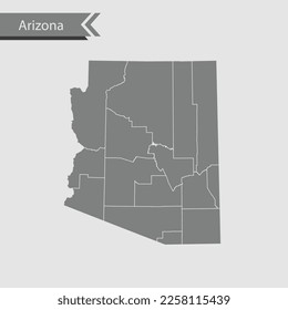 mapa vector de Arizona