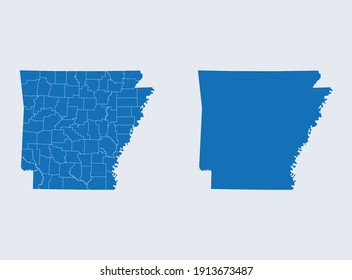vector map of the Arkansas