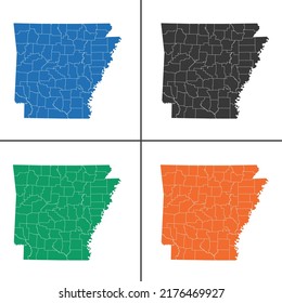 vector map of the Arkansas