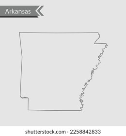 vector map of the Arkansas