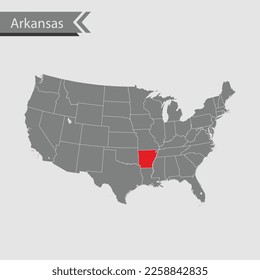 vector map of the Arkansas