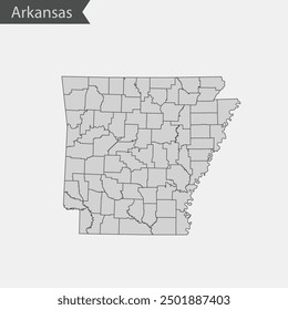 vector map of the Arkansas.