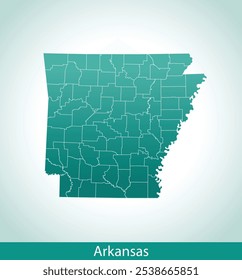 vector map of the Arkansas