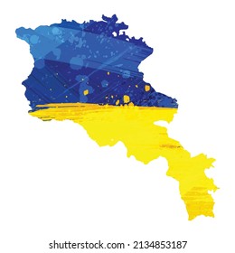 Vector map Armenia. Isolated vector Illustration. Black on White background. EPS 10 Illustration.
