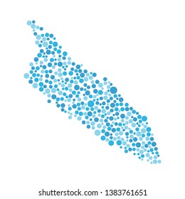 Vector map Aruba. Isolated vector Illustration. Black on White background. EPS 10 Illustration.