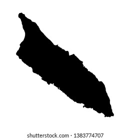 Vector map Aruba. Isolated vector Illustration. Black on White background. EPS 10 Illustration.