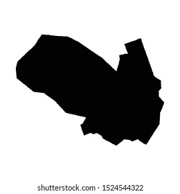 Vector map Ashgabat. Isolated vector Illustration. Black on White background. EPS 10 Illustration.