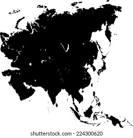 vector map of Asia