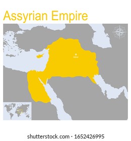 vector map of  Assyrian Empire
