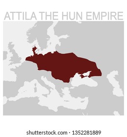 Vector Map Of The Attila The Hun Empire