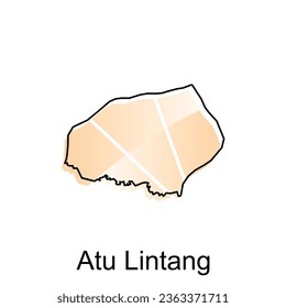 Vektorplan der modernen Stadtumrisse Atu Lintang, Logo Vector Design. Abstrakt, Design Konzept, Logo, Logotyp Element für Vorlage.