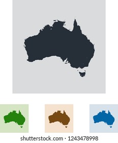 vector map of Australia