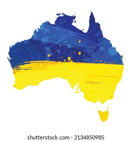 Mapa de vectores de Australia. Ilustración vectorial aislada. Negro sobre fondo blanco. Ilustración EPS 10.