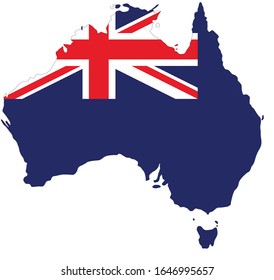 vector map of australia on white background