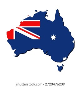 Vector map of Australia on a white background