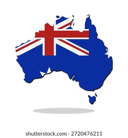Vector map of Australia on a white background